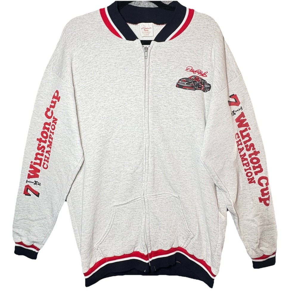 Catawba's best VTG Dale Earnhardt Racing Jacket Fleece Lightweight Sz L Graphics